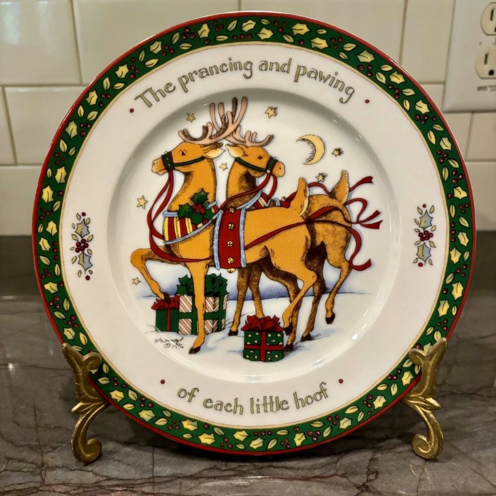 A Christmas Story Portmeirion salad plate 8" The Prancing and Pawing Series 2